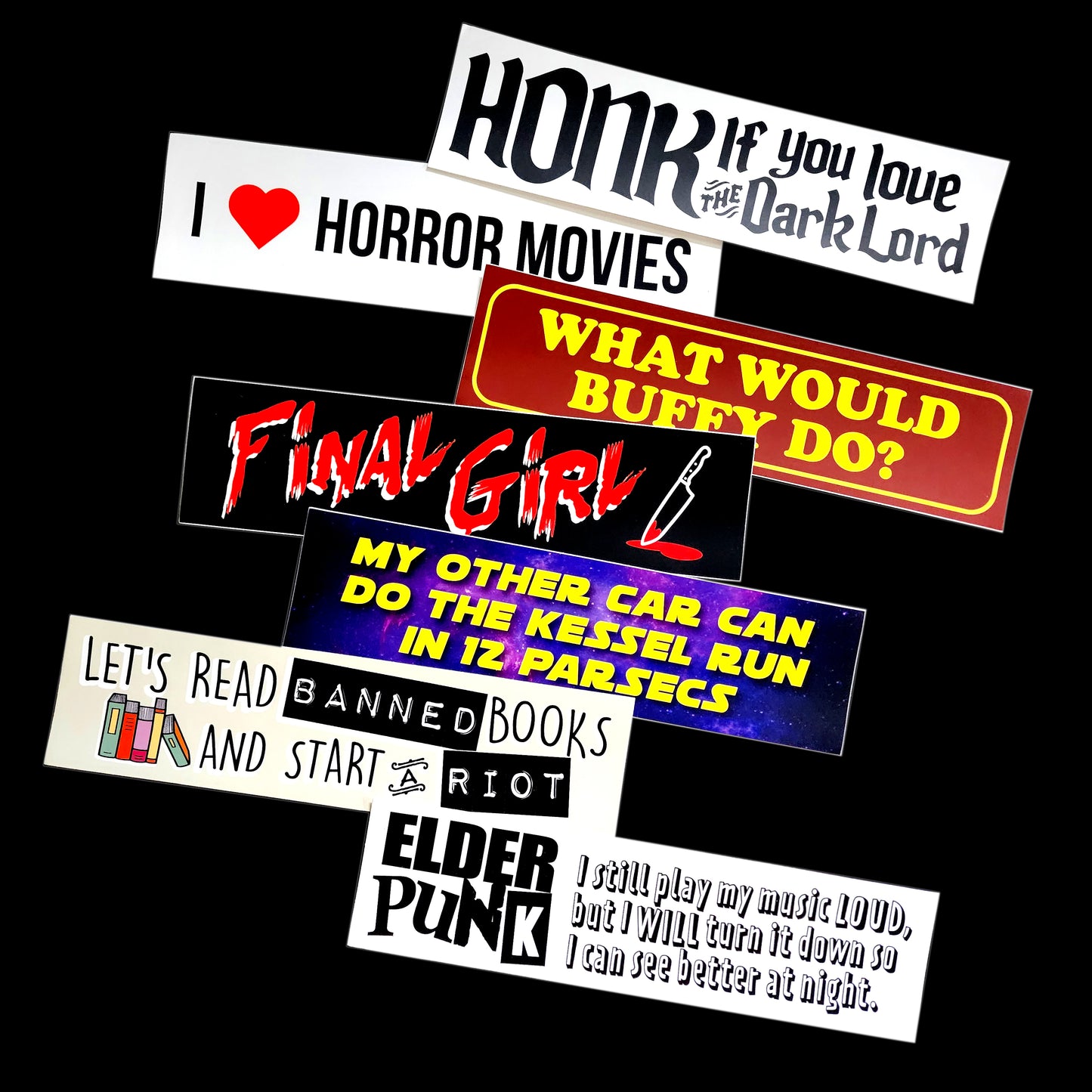 I Love Horror Movies Bumper Sticker