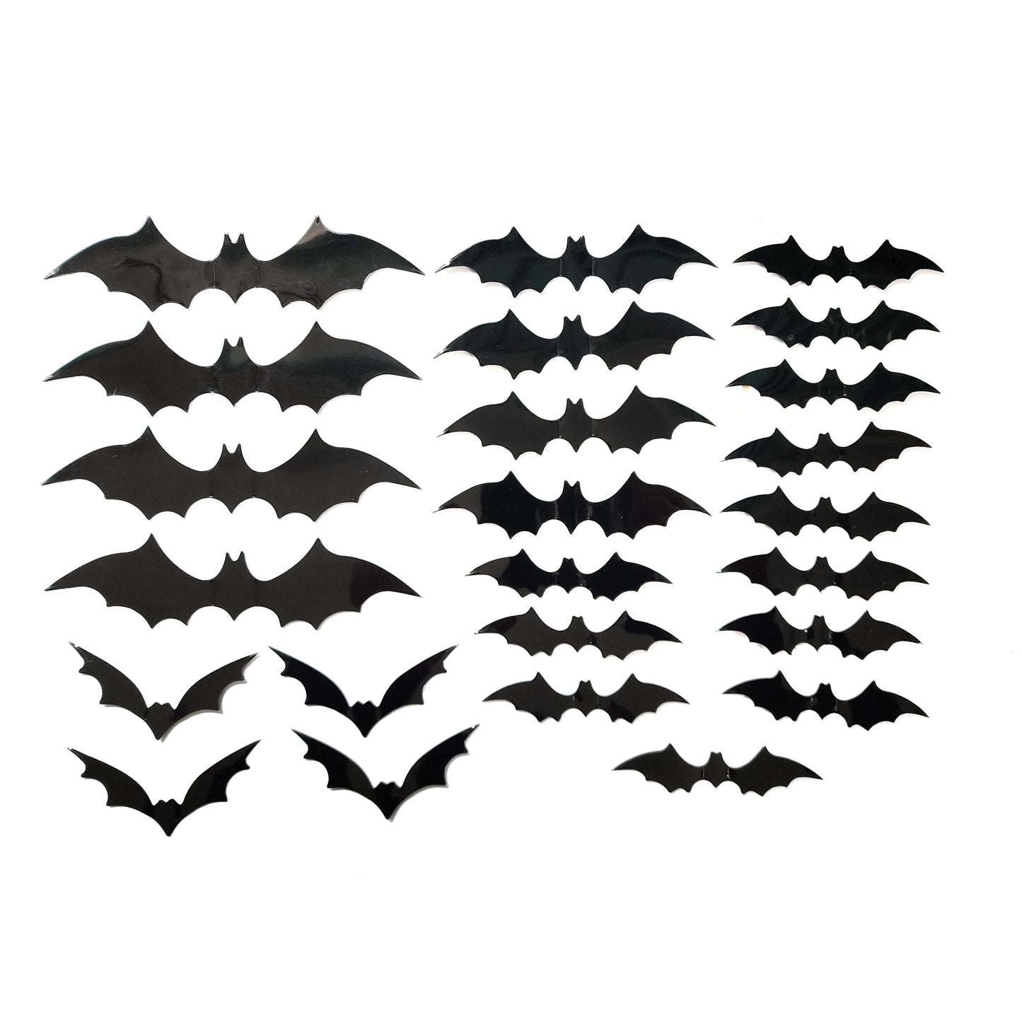 3D PVC Black Bats (pk/24)